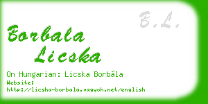 borbala licska business card